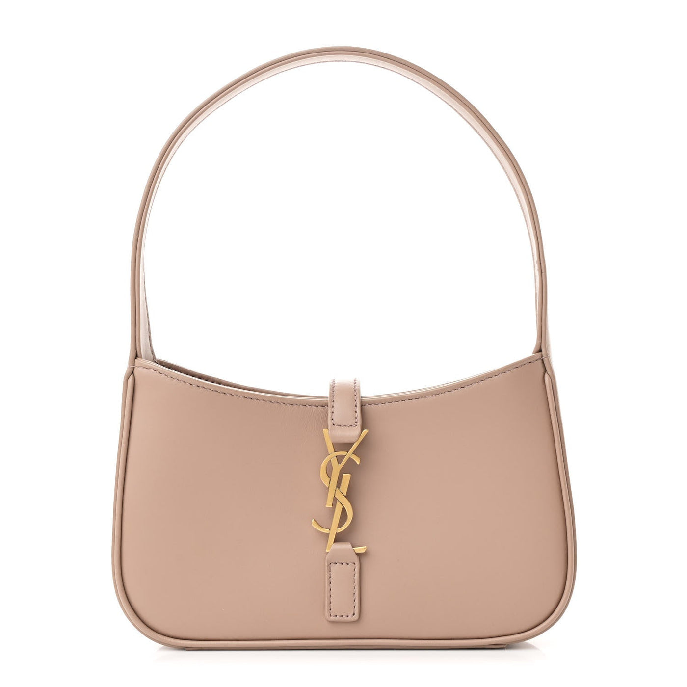 Saint Laurent Le 5 A 7 Mini Hobo Dark Beige Smooth Calfskin