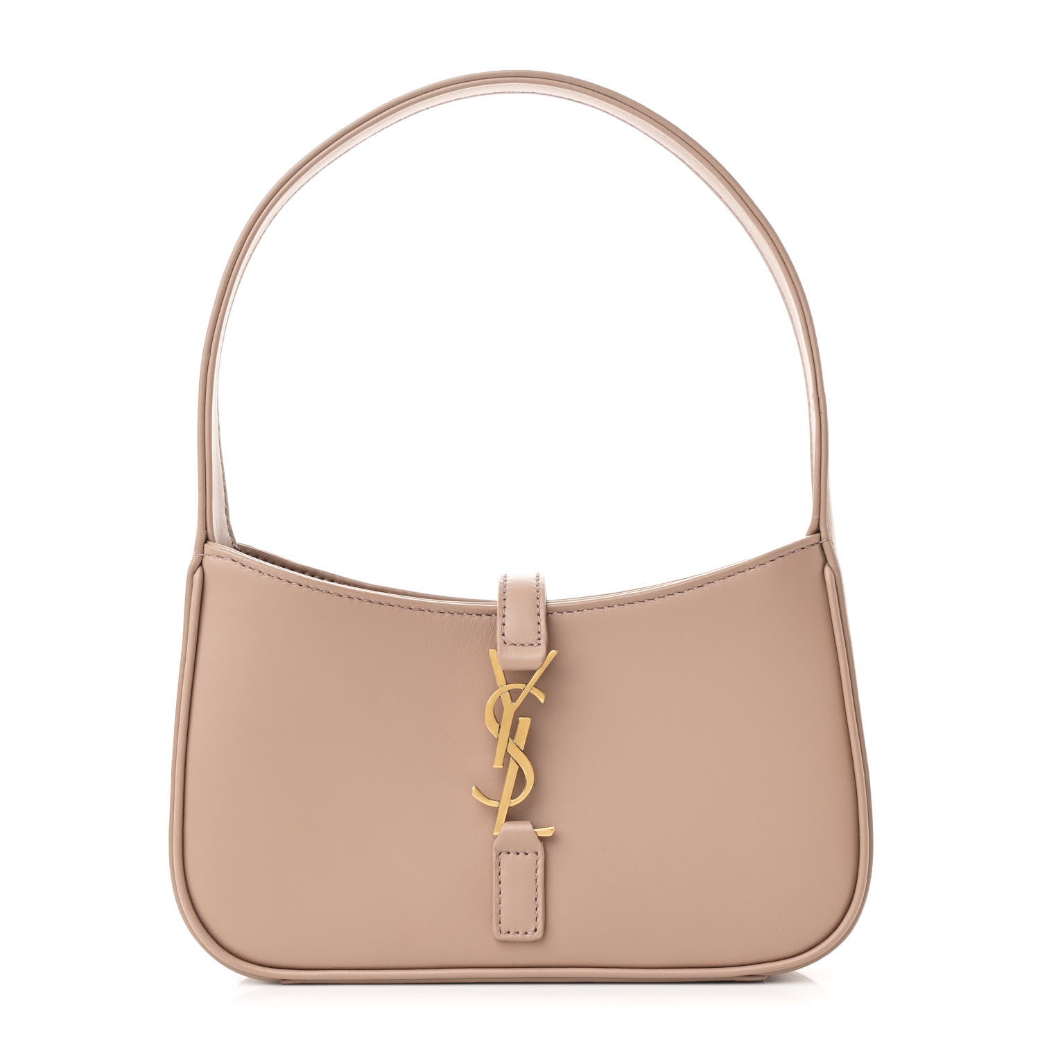 Saint Laurent Le 5 À 7 Mini Hobo Dark Beige Smooth Calfskin