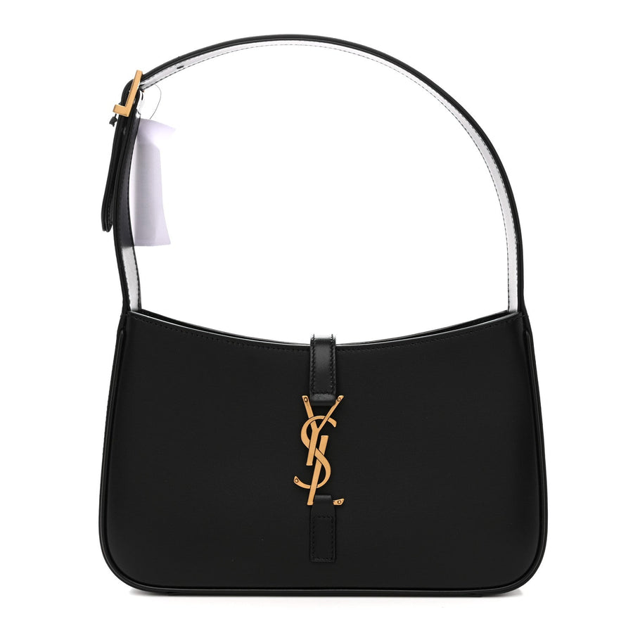 Saint Laurent Le 5 À 7 Hobo Black Smooth Calfskin