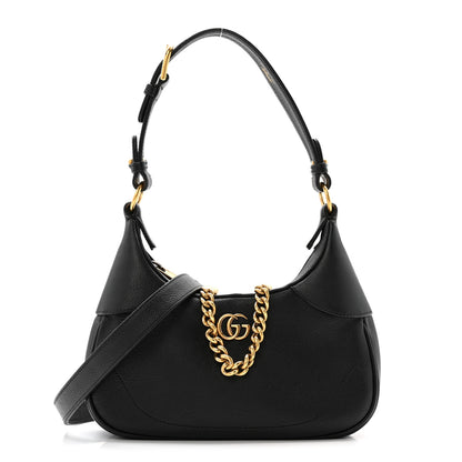 Gucci Small Aphrodite Shoulder Bag Black Goatskin